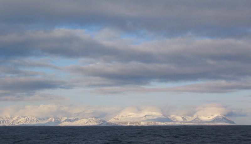 Gletscher in der Mitternachtssonne